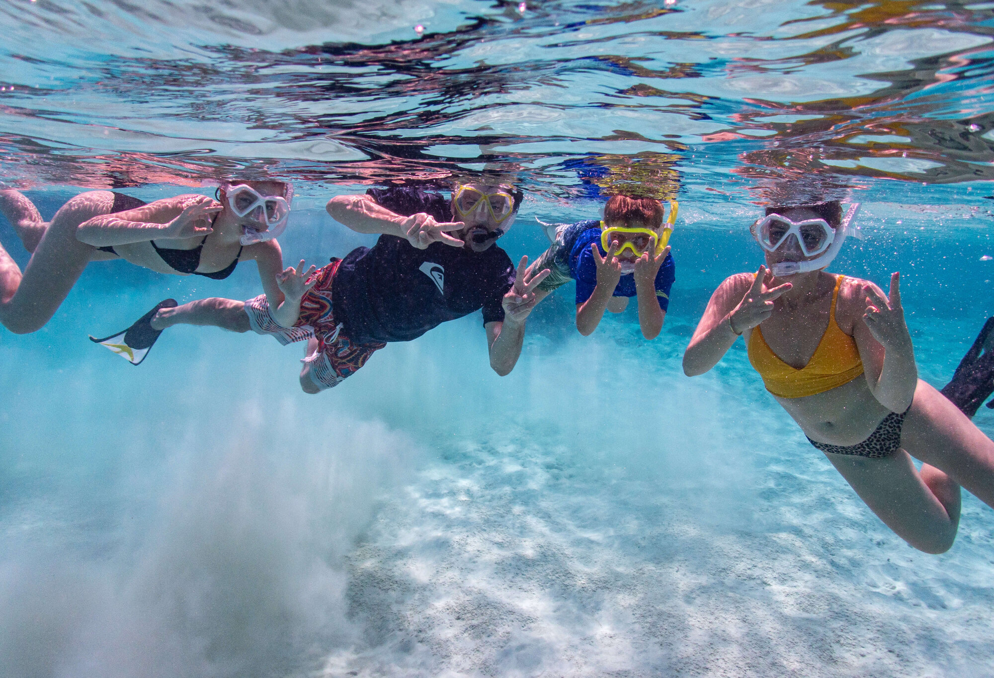 Snorkel familie private prive tour Bonaire Caribbean